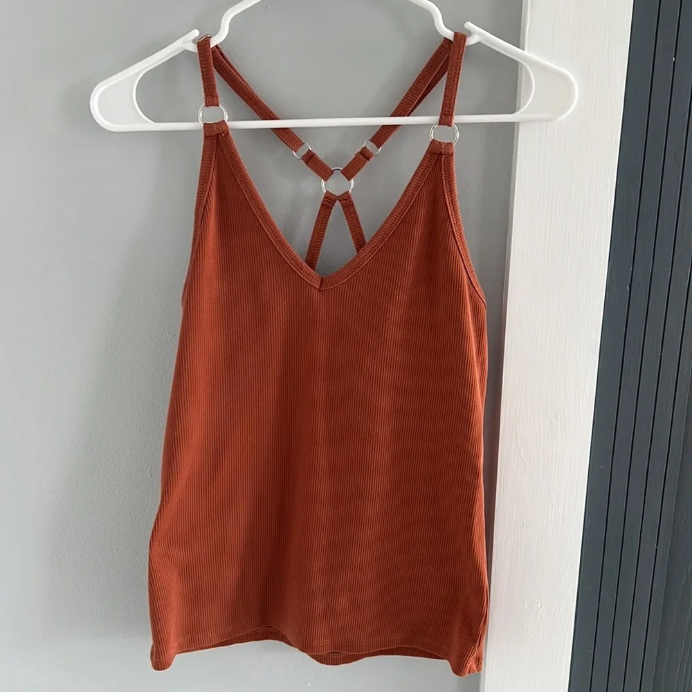 Gilded Intent Raceback Ribbed Tank Top Large - Picture 3 of 6